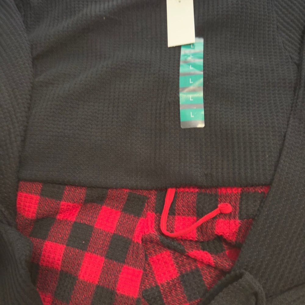 NWT LANDS END Buffalo Plaid 2pc PAJAMA SET Men’s L Soft Machine Wash Christmas - Picture 8 of 9